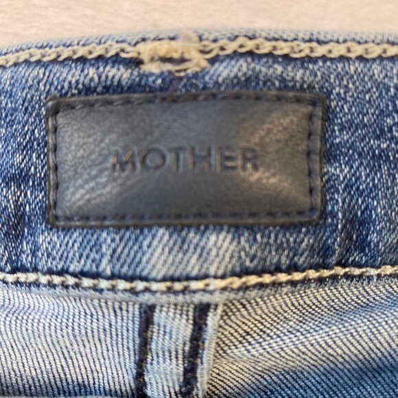 MOTHER Jeans Womens Sz 27 Pixie Tomcat Ankle High-Rise Button Fly Denim - Picture 3 of 12